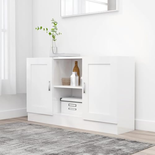 Gecheer Sideboard Weiß 120x30,5x70 cm Holzwerkstoff Moderne Kommode mit Schubladen und viel Stauraum für Wohnzimmer Flur Essbereich Gecheer Sideboard Weiß 120x30,5x70 cm Holzwerkstoff Moderne Kommode mit Schubladen und viel Stauraum für Wohnzimmer Flur Essbereich von Gecheer