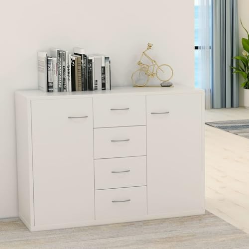 Gecheer Sideboard Weiß 88x30x65 cm Holzwerkstoff Moderne Kommode mit Schubladen und viel Stauraum für Wohnzimmer Flur Essbereich Gecheer Sideboard Weiß 88x30x65 cm Holzwerkstoff Moderne Kommode mit Schubladen und viel Stauraum für Wohnzimmer Flur Essbereich von Gecheer