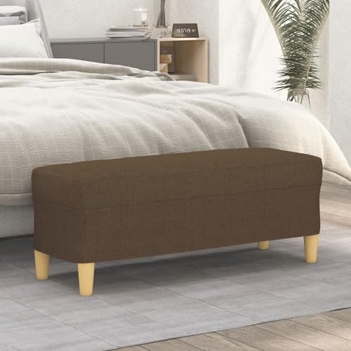 Gecheer Sitzbank Braun 100x35x41 cm Stoff Hocker Fußablage als Sitzbank Flur im Wohnzimmer oder Schlafzimmer Gecheer Sitzbank Braun 100x35x41 cm Stoff Hocker Fußablage als Sitzbank Flur im Wohnzimmer oder Schlafzimmer von Gecheer