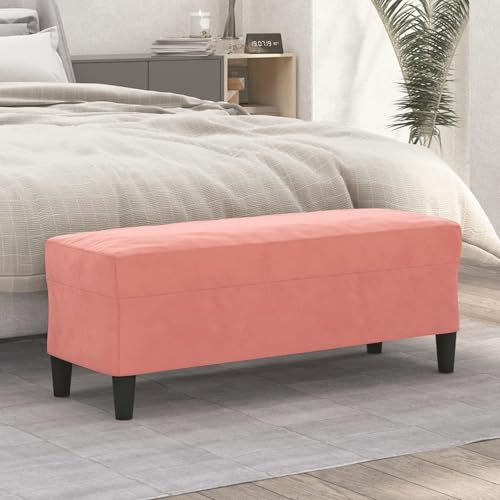 Gecheer Sitzbank Rosa 100x35x41 cm Samt Hocker Fußablage als Sitzbank Flur im Wohnzimmer oder Schlafzimmer Gecheer Sitzbank Rosa 100x35x41 cm Samt Hocker Fußablage als Sitzbank Flur im Wohnzimmer oder Schlafzimmer von Gecheer