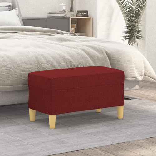 Gecheer Sitzbank Weinrot 70x35x41 cm Stoff Hocker Fußablage als Sitzbank Flur im Wohnzimmer oder Schlafzimmer Gecheer Sitzbank Weinrot 70x35x41 cm Stoff Hocker Fußablage als Sitzbank Flur im Wohnzimmer oder Schlafzimmer von Gecheer