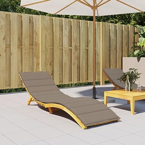 Gecheer Sonnenliegen-Auflage, Auflage Gartenliege, Polster Sonnenliege Strandliege Liegenauflage, Taupe 200x70x3 cm Oxford-Gewebe von Gecheer