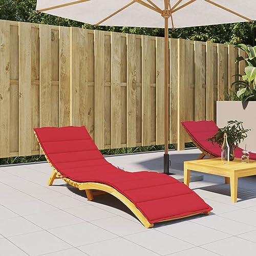 Gecheer Sonnenliegen-Auflage Rot 200x60x3 cm Oxford-Gewebe von Gecheer