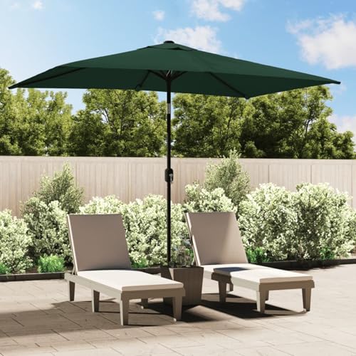 Gecheer Sonnenschirm Strandschirm Ampelschirm Gartenschirm 200x300 cm Grün Rechteckig von Gecheer