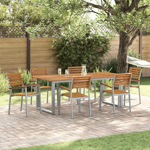 Gecheer Stapelbare Gartenstühle 6 Stück Massivholz Akazie und Metall, Gartenstühle Gartenmöbel Set Gartensessel für Gärten Innenhöfe Balkone Restaurants3284391 Gecheer Stapelbare Gartenstühle 6 Stück Massivholz Akazie und Metall, Gartenstühle Gartenmöbel Set Gartensessel für Gärten Innenhöfe Balkone Restaurants3284391 von Gecheer