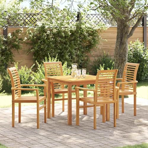 Gecheer Stapelbarer Gartensessel 4 Stück Massivholz Teak, Gartenmöbel Stapelstuhl Balkonstühle für Outdoor Garten Café Camping42007596 Gecheer Stapelbarer Gartensessel 4 Stück Massivholz Teak, Gartenmöbel Stapelstuhl Balkonstühle für Outdoor Garten Café Camping42007596 von Gecheer