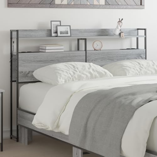 Gecheer Stauraum-Kopfteil Grau Sonoma 135 cm Holzwerkstoff Bettkopfteil für Schlafzimmer Hotel Erwachsene Kinder Jugendliche Doppelbett Gecheer Stauraum-Kopfteil Grau Sonoma 135 cm Holzwerkstoff Bettkopfteil für Schlafzimmer Hotel Erwachsene Kinder Jugendliche Doppelbett von Gecheer
