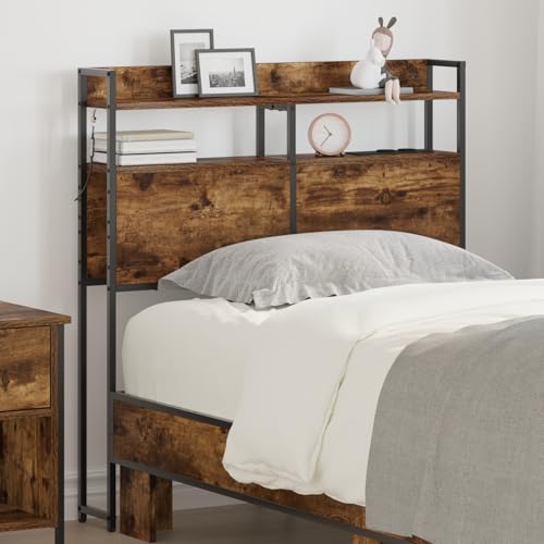 Gecheer Stauraum-Kopfteil Rauch-Eiche 100 cm Holzwerkstoff Bettkopfteil für Schlafzimmer Hotel Erwachsene Kinder Jugendliche Doppelbett Gecheer Stauraum-Kopfteil Rauch-Eiche 100 cm Holzwerkstoff Bettkopfteil für Schlafzimmer Hotel Erwachsene Kinder Jugendliche Doppelbett von Gecheer