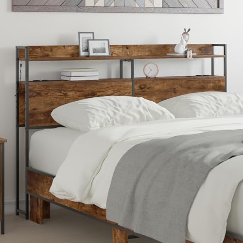 Gecheer Stauraum-Kopfteil Rauch-Eiche 150 cm Holzwerkstoff Bettkopfteil für Schlafzimmer Hotel Erwachsene Kinder Jugendliche Doppelbett Gecheer Stauraum-Kopfteil Rauch-Eiche 150 cm Holzwerkstoff Bettkopfteil für Schlafzimmer Hotel Erwachsene Kinder Jugendliche Doppelbett von Gecheer