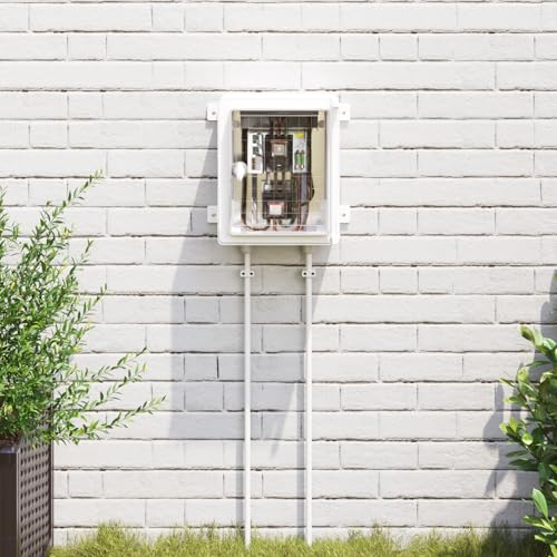 Gecheer Steuerschrank Grau 25 x 13 x 30 cm Plastik, Schaltschrank Wasserdichtes Industriegehäuse Leergehäuse für Gebäudeautomatisierung Verteilerkasten-Ersatz von Gecheer