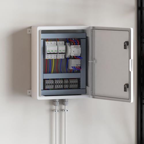 Gecheer Steuerschrank Grau 40 x 17.5 x 50 cm Plastik, Schaltschrank Wasserdichtes Industriegehäuse Leergehäuse für Gebäudeautomatisierung Verteilerkasten-Ersatz Gecheer Steuerschrank Grau 40 x 17.5 x 50 cm Plastik, Schaltschrank Wasserdichtes Industriegehäuse Leergehäuse für Gebäudeautomatisierung Verteilerkasten-Ersatz von Gecheer