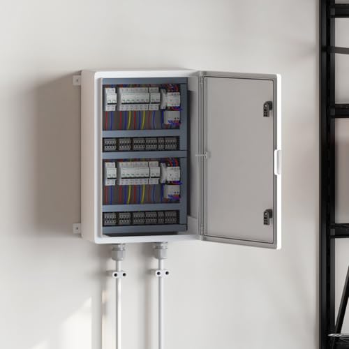 Gecheer Steuerschrank Grau 40 x 20 x 60 cm Plastik, Schaltschrank Wasserdichtes Industriegehäuse Leergehäuse für Gebäudeautomatisierung Verteilerkasten-Ersatz Gecheer Steuerschrank Grau 40 x 20 x 60 cm Plastik, Schaltschrank Wasserdichtes Industriegehäuse Leergehäuse für Gebäudeautomatisierung Verteilerkasten-Ersatz von Gecheer