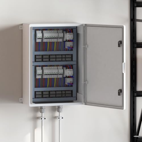 Gecheer Steuerschrank Grau 50 x 24.5 x 70 cm Plastik, Schaltschrank Wasserdichtes Industriegehäuse Leergehäuse für Gebäudeautomatisierung Verteilerkasten-Ersatz Gecheer Steuerschrank Grau 50 x 24.5 x 70 cm Plastik, Schaltschrank Wasserdichtes Industriegehäuse Leergehäuse für Gebäudeautomatisierung Verteilerkasten-Ersatz von Gecheer