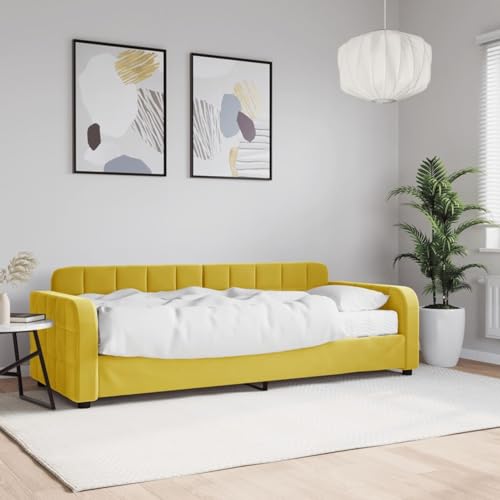 Gecheer Tagesbett mit Matratze Gelb 80x200 cm Samt Sofa Bed von Gecheer