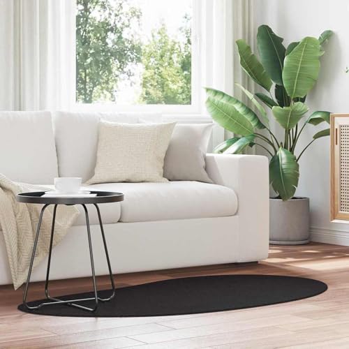 Gecheer Teppich Schwarz 80x150 cm Polyester rutschfest, Einfacher Teppich Terrassenteppich für Wohnzimmer Schlafzimmer Flurteppich4103747 Gecheer Teppich Schwarz 80x150 cm Polyester rutschfest, Einfacher Teppich Terrassenteppich für Wohnzimmer Schlafzimmer Flurteppich4103747 von Gecheer