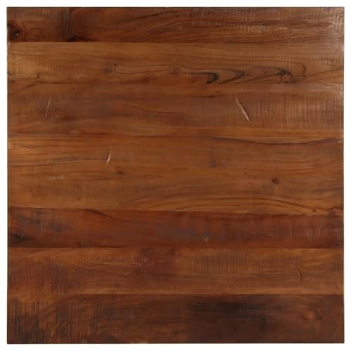 Gecheer Tischplatte 70x70x2,5 cm Quadratisch Altholz Massiv von Gecheer