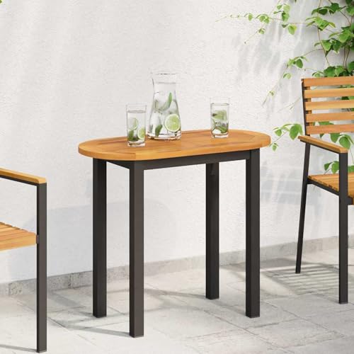 Gecheer Tischplatte 80x40x2,2 cm ovale massivholz Akazie, Schreibtischplatte Bürotischplatte für Büro Workshop Bastler und Heimwerker4108098 von Gecheer