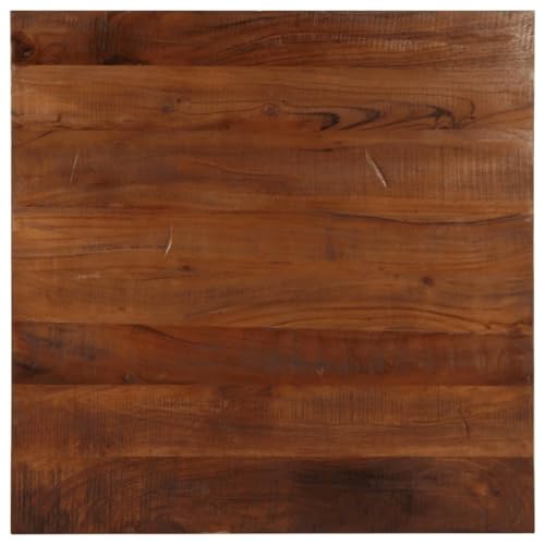 Gecheer Tischplatte 80x80x2,5 cm Quadratisch Altholz Massiv von Gecheer
