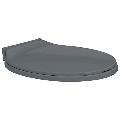 Gecheer Toilettensitz mit Absenkautomatik Toilettendeckel mit Soft-Close-Funktion Klodeckel WC-Sitz Soft Close Toilettensitze, Passend für die Meiste Toilette, Grau von Gecheer
