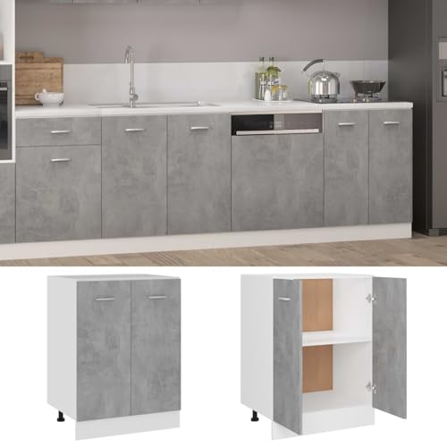 Gecheer Unterschrank Lyon Betongrau 60x46x81 5 cm Holzwerkstoff Stauraum Küchenschrank Regalböden Türen Reinigung Zusammenbau Wandbefestigung für Küche Haushalt Gecheer Unterschrank Lyon Betongrau 60x46x81 5 cm Holzwerkstoff Stauraum Küchenschrank Regalböden Türen Reinigung Zusammenbau Wandbefestigung für Küche Haushalt von Gecheer