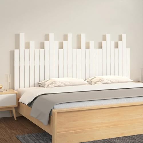 Gecheer Wand-Kopfteil Weiß 166x3x80 cm Massivholz Kiefer Bettkopfteil für Schlafzimmer Hotel Erwachsene Kinder Jugendliche Doppelbett Gecheer Wand-Kopfteil Weiß 166x3x80 cm Massivholz Kiefer Bettkopfteil für Schlafzimmer Hotel Erwachsene Kinder Jugendliche Doppelbett von Gecheer