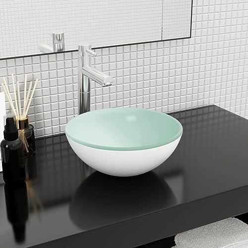 Gecheer Waschbecken Hartglas 30x12 cm Weiß Gecheer Waschbecken Hartglas 30x12 cm Weiß von Gecheer