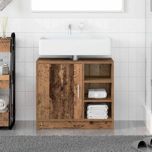 Gecheer Waschtisch-Schrank Altholz 63x29x55 cm Massivholz, Moderner Kosmetiktisch für Schlafzimmer Dressingraum869212 Gecheer Waschtisch-Schrank Altholz 63x29x55 cm Massivholz, Moderner Kosmetiktisch für Schlafzimmer Dressingraum869212 von Gecheer