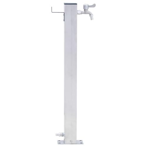 Gecheer Wassersäule Wasserzapfsäule für Garten Entnahmestelle Wasserhahn Wasserzapfstelle 40 cm Edelstahl Quadratisch von Gecheer