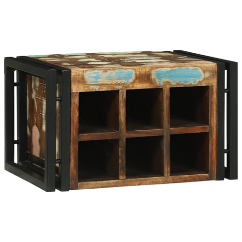 Gecheer Weinregal 46x35x27,5 cm Massivholz Altholz, Flaschenregal Weinlagerungssystem für Gastronomie Keller Flaschenaufbewahrung von Gecheer