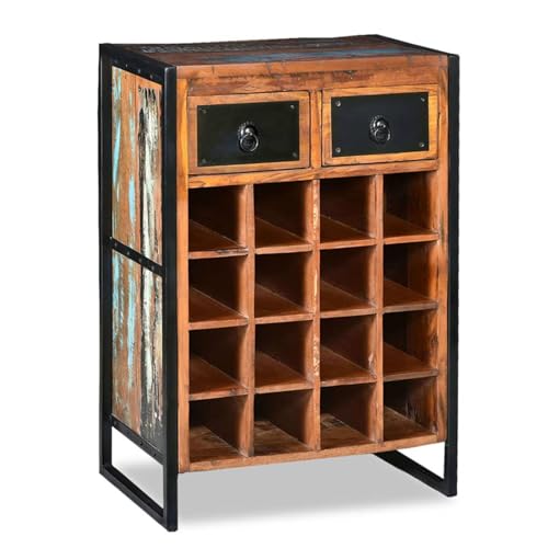 Gecheer Weinregal für 16 Flaschen aus Massivem Altholz, Flaschenregal Weinständer Weinschrank Flaschenständer Weinflaschenregal Gecheer Weinregal für 16 Flaschen aus Massivem Altholz, Flaschenregal Weinständer Weinschrank Flaschenständer Weinflaschenregal von Gecheer