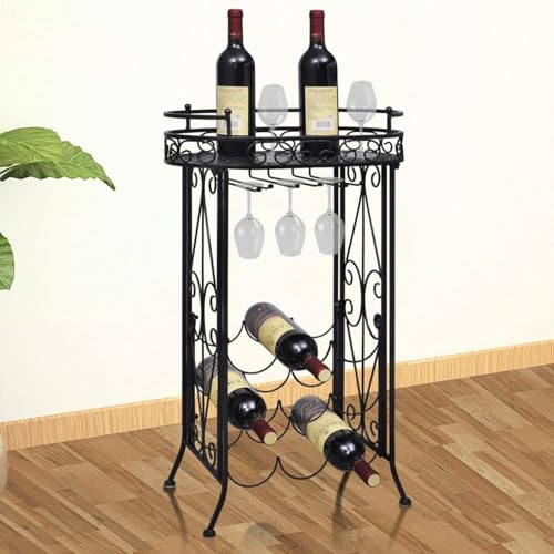 Gecheer Weinregal für 9 Flaschen mit Stielglashalter Metall Weinregal Flaschenregal Stabiles Kellerregal für Weinlagerung Wohnung Bar Weinkeller Gecheer Weinregal für 9 Flaschen mit Stielglashalter Metall Weinregal Flaschenregal Stabiles Kellerregal für Weinlagerung Wohnung Bar Weinkeller von Gecheer