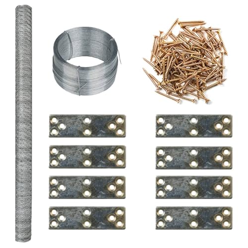 Hühnerstall-Erweiterung, Metall Gehege 268x100x190 cm, Drahtgeflecht, Erweiterung für Hühnerstall, zusätzlicher Platz für Geflügel Hühnerstall-Erweiterung, Metall Gehege 268x100x190 cm, Drahtgeflecht, Erweiterung für Hühnerstall, zusätzlicher Platz für Geflügel von Gecheer