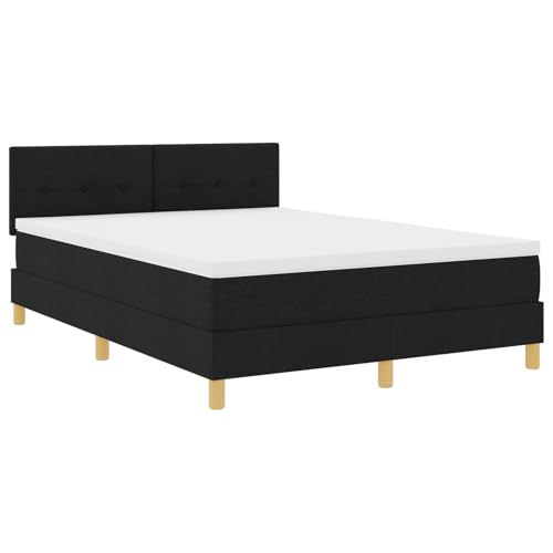 LED Boxspringbett mit Matratze Schwarz 140x200 cm Stoff, Bett mit matratze Polsterbett für Gästezimmer Gästehaus Hotel Schlafzimmer3342445 LED Boxspringbett mit Matratze Schwarz 140x200 cm Stoff, Bett mit matratze Polsterbett für Gästezimmer Gästehaus Hotel Schlafzimmer3342445 von Gecheer