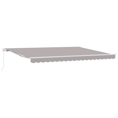 Gecheer Manuelle Einziehbare Markise Hellgrau 450x300 cm Markise Balkon Terrassenüberdachung für Terrasse Garten Café Gecheer Manuelle Einziehbare Markise Hellgrau 450x300 cm Markise Balkon Terrassenüberdachung für Terrasse Garten Café von Gecheer