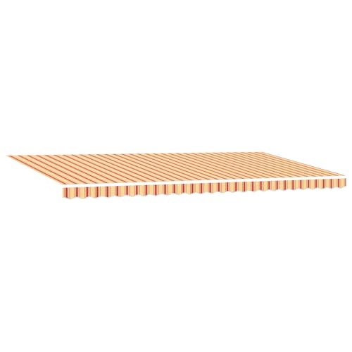 Manuelle Einziehbare Markise mit LED Gelb und Orange 600x300 cm, Markise Balkon Wasserdicht Terrassenüberdachung für Wohnmobil Terrasse Garten Café3331602 von Gecheer
