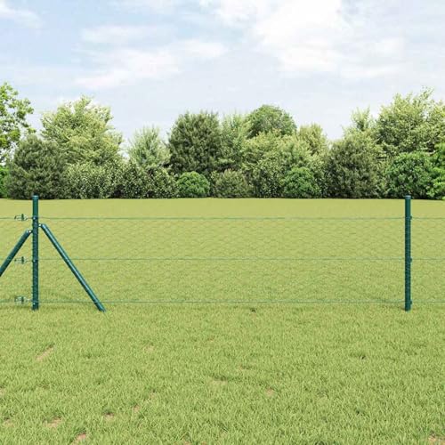 Sechseckzaun Grün 0.4x50 m Stahl, Zaunstangen Maschendrahtzaun Drahtzäune Gartenzaun für Hof Hühnerstall Weidezaun42005408 Sechseckzaun Grün 0.4x50 m Stahl, Zaunstangen Maschendrahtzaun Drahtzäune Gartenzaun für Hof Hühnerstall Weidezaun42005408 von Gecheer
