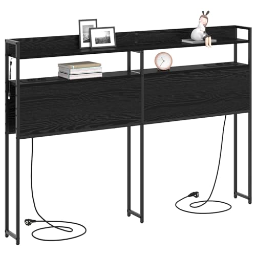 Stauraum-Kopfteil Schwarz Eiche 120 cm Holzwerkstoff Bettkopfteil für Schlafzimmer Hotel Erwachsene Kinder Jugendliche Doppelbett Stauraum-Kopfteil Schwarz Eiche 120 cm Holzwerkstoff Bettkopfteil für Schlafzimmer Hotel Erwachsene Kinder Jugendliche Doppelbett von Gecheer