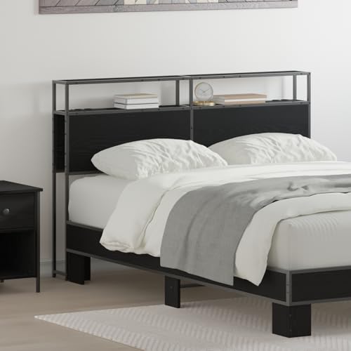 Stauraum-Kopfteil Schwarz Eiche 135 cm Holzwerkstoff Bettkopfteil für Schlafzimmer Hotel Erwachsene Kinder Jugendliche Doppelbett Stauraum-Kopfteil Schwarz Eiche 135 cm Holzwerkstoff Bettkopfteil für Schlafzimmer Hotel Erwachsene Kinder Jugendliche Doppelbett von Gecheer