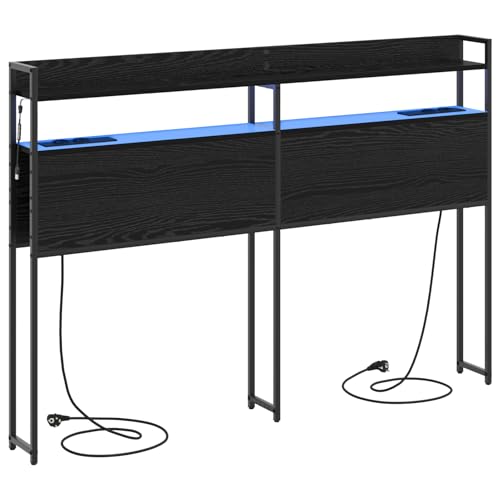 Stauraum-Kopfteil Schwarz Eiche 150 cm Holzwerkstoff Bettkopfteil für Schlafzimmer Hotel Erwachsene Kinder Jugendliche Doppelbett Stauraum-Kopfteil Schwarz Eiche 150 cm Holzwerkstoff Bettkopfteil für Schlafzimmer Hotel Erwachsene Kinder Jugendliche Doppelbett von Gecheer
