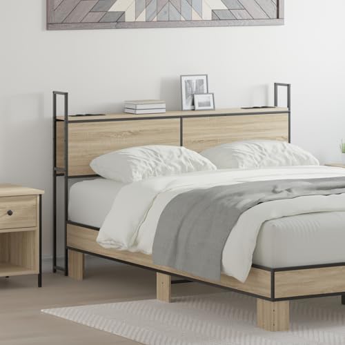 Stauraum-Kopfteil Sonoma Eiche 160 cm Holzwerkstoff, Bettkopfteil Wand Kopfteil für Wohnresidenz Schlafzimmer Erwachsene Jugendliche859816 Stauraum-Kopfteil Sonoma Eiche 160 cm Holzwerkstoff, Bettkopfteil Wand Kopfteil für Wohnresidenz Schlafzimmer Erwachsene Jugendliche859816 von Gecheer