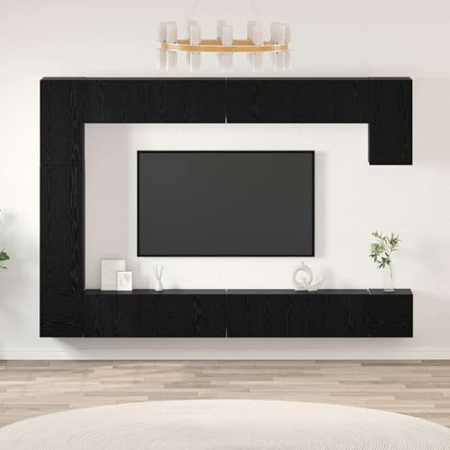 TV-Schrank-Set 9 pcs Schwarze Eiche 100 x 30 x 30,5 cm Moderne Wohnzimmer Schrankwand für Wohnzimmer Büro Loft-Wohnungen TV-Schrank-Set 9 pcs Schwarze Eiche 100 x 30 x 30,5 cm Moderne Wohnzimmer Schrankwand für Wohnzimmer Büro Loft-Wohnungen von Gecheer