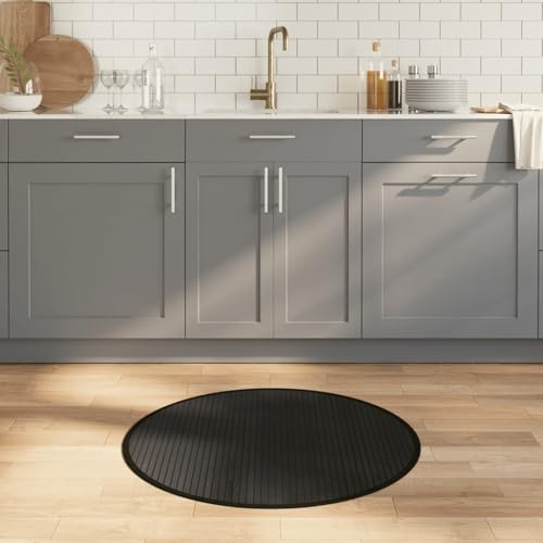 Teppich Rund Schwarz 80 cm Bambus Wohnzimmer Einfacher Teppich Terrassenteppich für Terrasse und Garten Teppich Rund Schwarz 80 cm Bambus Wohnzimmer Einfacher Teppich Terrassenteppich für Terrasse und Garten von Gecheer