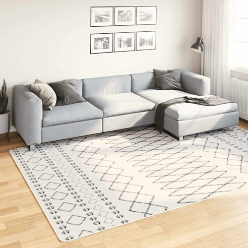 Teppich Waschbar Schwarz und Weiß 190x300 cm rutschfest, rutschfeste Fußmatte für den Innenbereich Eingang Haustür Flur Garten Teppich Waschbar Schwarz und Weiß 190x300 cm rutschfest, rutschfeste Fußmatte für den Innenbereich Eingang Haustür Flur Garten von Gecheer