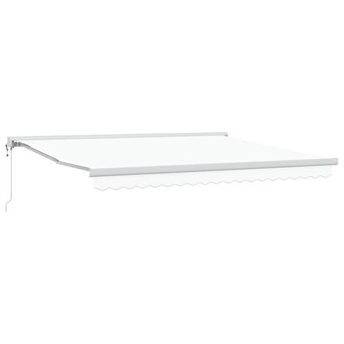 Gecheer automatische einziehbare Markise Weiß 400x300 cm Markise Balkon Terrassenüberdachung für Terrasse Garten Café von Gecheer