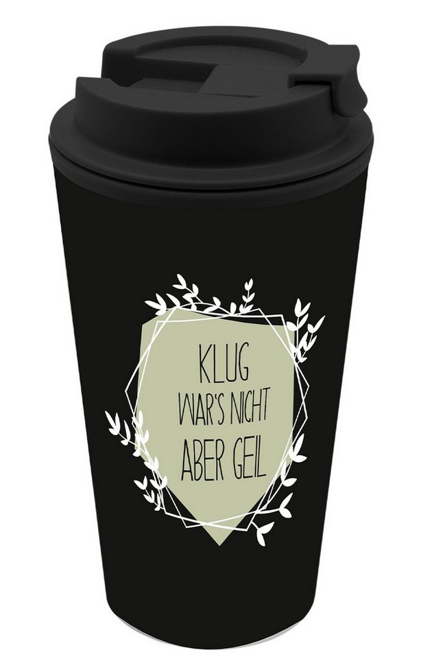 Geda Labels GmbH Coffee-to-go-Becher Klug wars nicht 400ml PP, PP, Schwarz, 400 ml, nicht spülmaschinengeeignet von Geda Labels GmbH