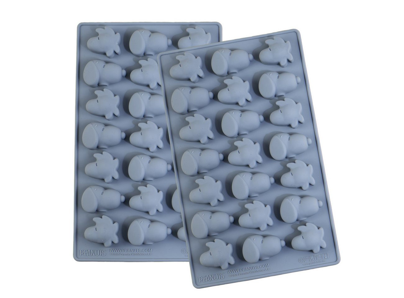 Geda Labels GmbH Eiswürfelform Peanuts & Woodstock 2er Set grau, (2-tlg), grau, 12,5x20x1,5cm, temperaturbeständig von -60°C bis +230°C von Geda Labels GmbH