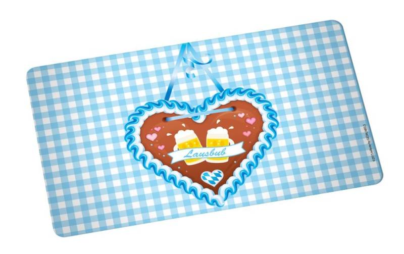 Geda Labels GmbH Frühstücksbrett Oktoberfest Lausbub, Melamin, (1-St), Blau, 23,5x14,5x0,3cm, spülmaschinengeeignet von Geda Labels GmbH