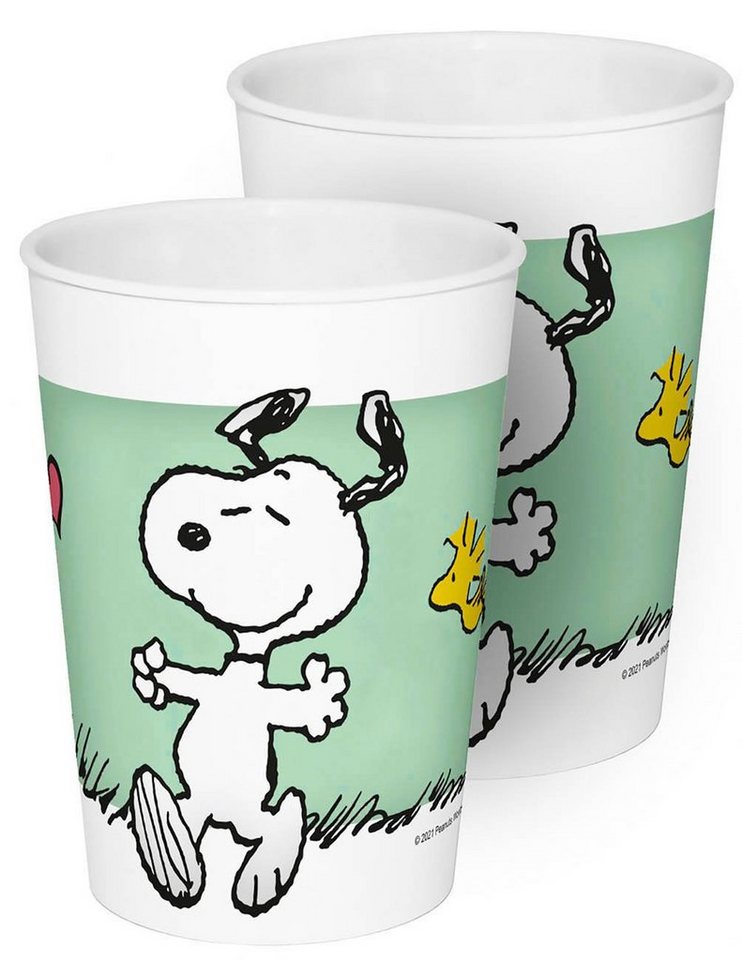 Geda Labels GmbH Kinderbecher Trinkbecher Snoopy Kids 2er Set 330ml PP, PP von Geda Labels GmbH