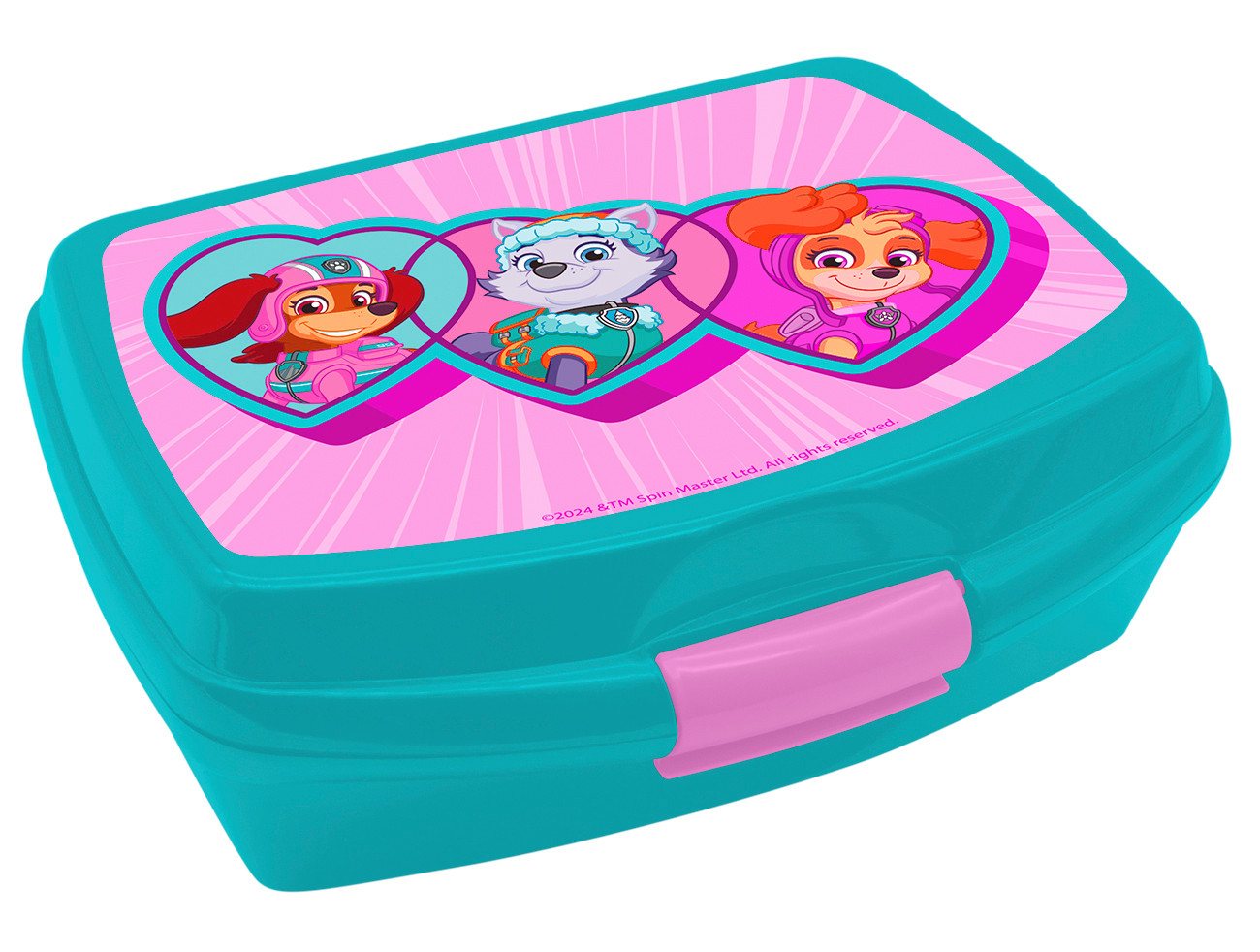 Geda Labels GmbH Lunchbox Paw Patrol Girl Pup Power, PP, (1-tlg), Türkis, 600ml, Klappverschluss von Geda Labels GmbH