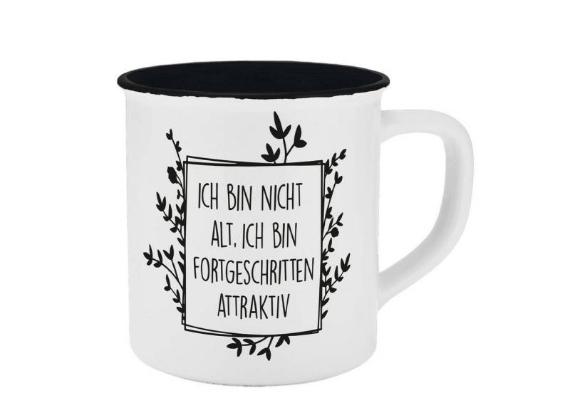 Geda Labels GmbH Tasse Fortgeschritten attraktiv, Keramik, Weiß, 400ml, spülmaschinengeeignet von Geda Labels GmbH